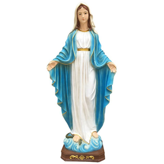 Our Lady of Grace, Miraculous Medal Resin Fibreglass Statue 39 Inches / 100cm High