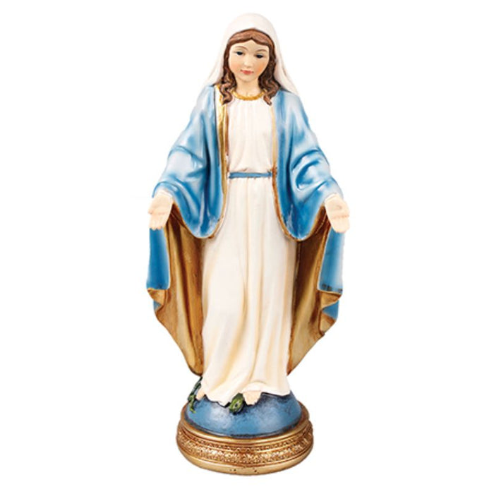 Our Lady of Grace, Miraculous Medal Resin Statue 16 Inches / 40cm High