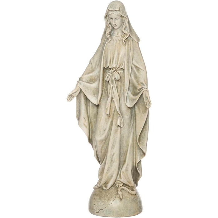 Our Lady of Grace Statue Garden Statue 35cm / 14 Inches High Resin Cast Figurine, by Joseph's Studio