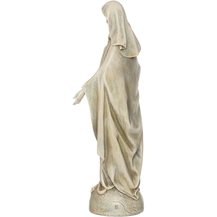 Our Lady of Grace Statue Garden Statue 35cm / 14 Inches High Resin Cast Figurine, by Joseph's Studio