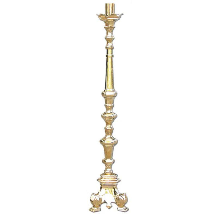 Paschal Candlestick, Solid Brass Baroque Design 100cm / 39 Inches High Complete With Either a 2 or 3 Inch Diameter Candle Socket