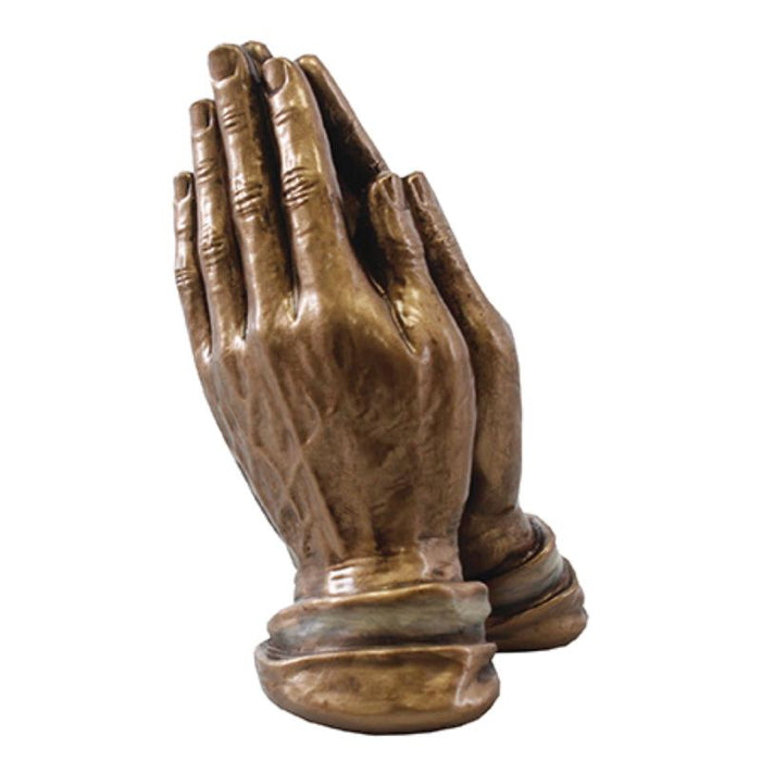Praying Hands, Two Tone Bronze Coloured Resin, 7.5cm / 3 Inches High