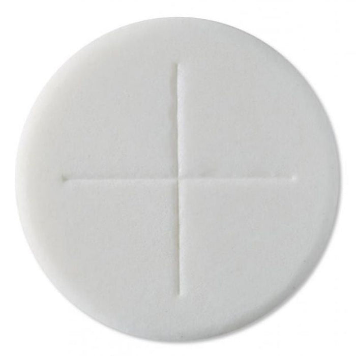Priest's Altar Bread Single Cross Design With Sealed Edge, Bulk Buy Quantity 12 x 50 White - 2.75 Inches Diameter