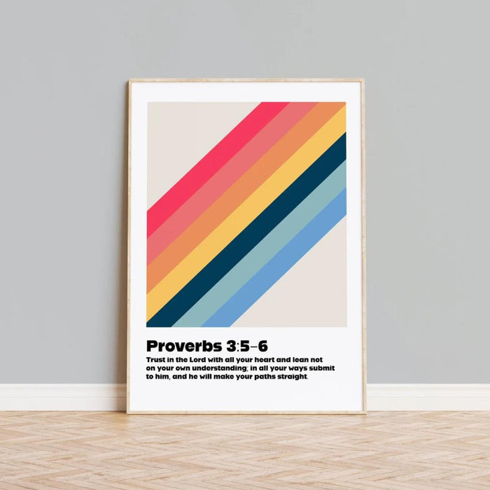 Trust In The Lord With All Your Heart - Unframed Poster Print, Available In Two Sizes - A4 and A3