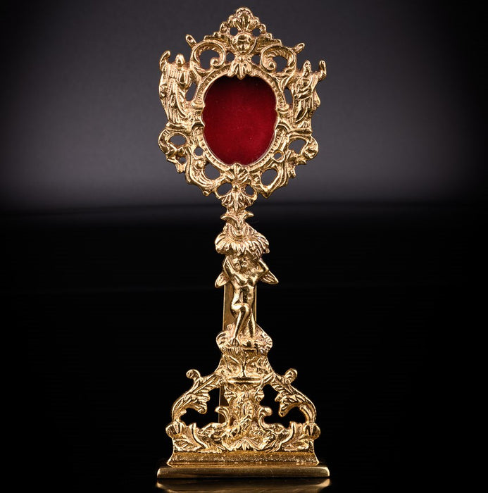 Reliquary Solid Cast Brass With Carry Handle, 22.5cm / 8.75 Inches High