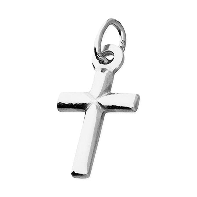 Small Plain Sterling Silver Cross Pendant 15mm High