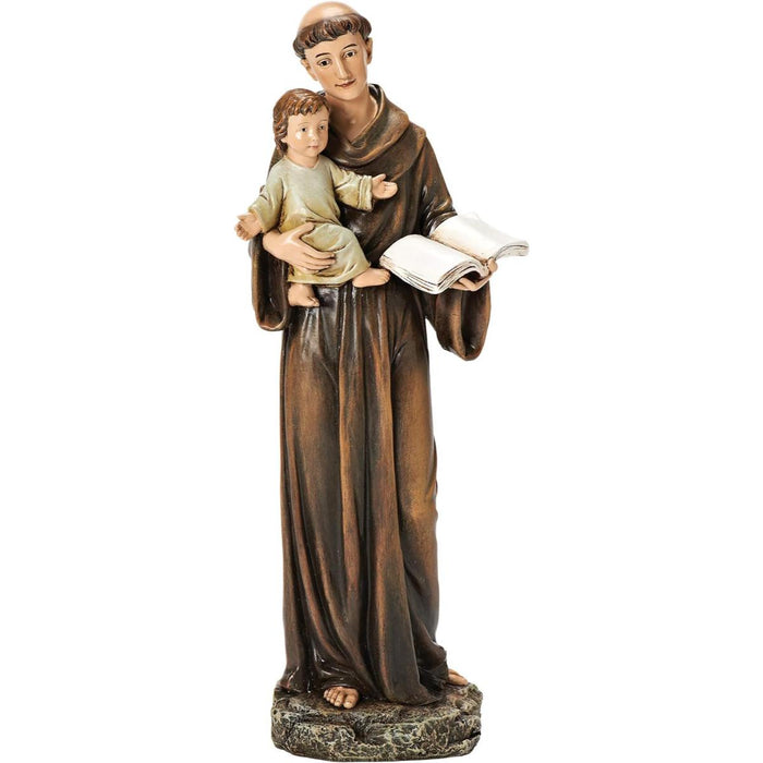 St Anthony of Padua, Statue 25cm / 10 Inches High Handpainted Resin Cast Figurine, by Joseph's Studio