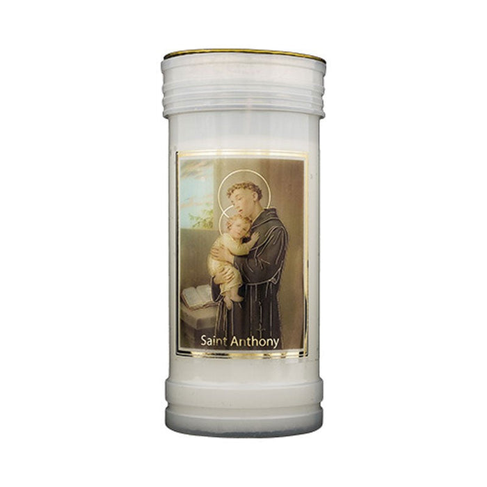 St Anthony Prayer Candle, Burning Time Approximately 72 Hours, Case of 24 Candles