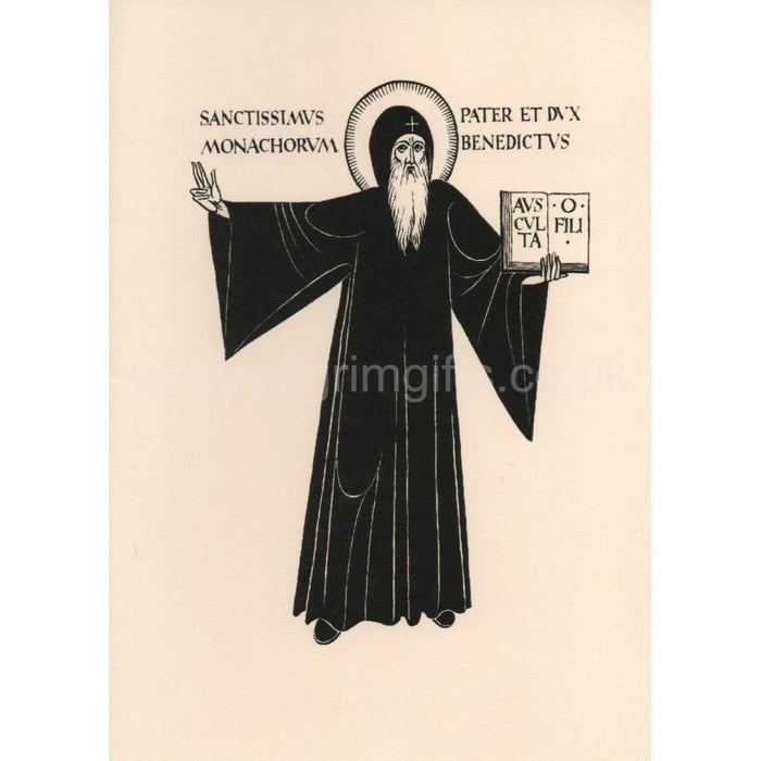 St Benedict - The Holiest of Monks Sanctissimus Monachorum, Greetings Card