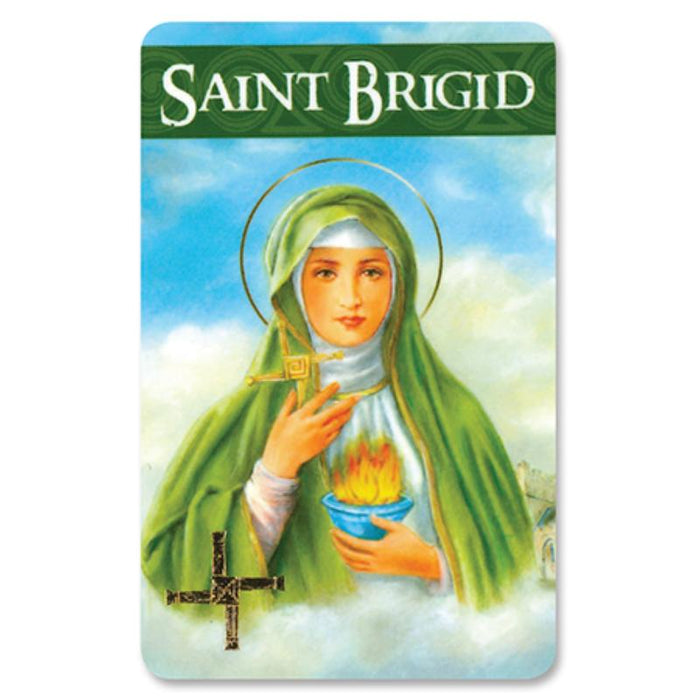 St Brigid / Bridget, Laminated Prayer Card