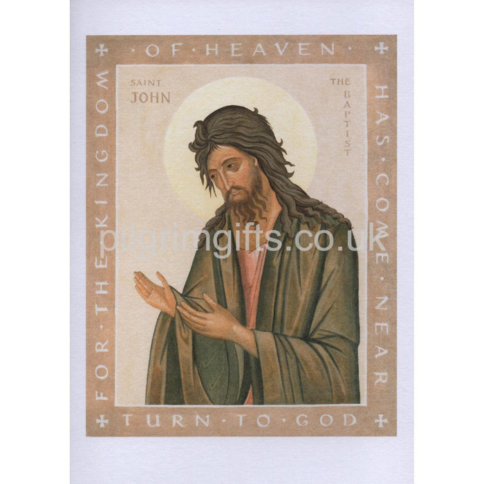 St. John The Baptist, Icon Greetings Card Blank Inside