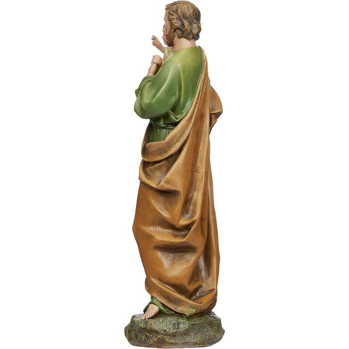 St Joseph and Child, Statue 36cm / 14 Inches High Hand Painted Resin Cast Figurine, by Joseph's Studio