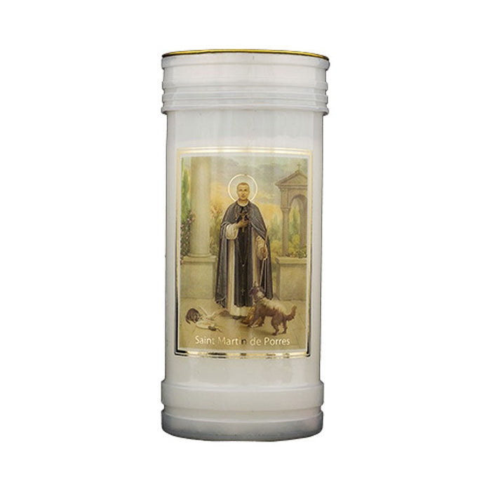 St Martin de Porres Prayer Candle, Burning Time Approximately 72 Hours, Case of 24 Candles