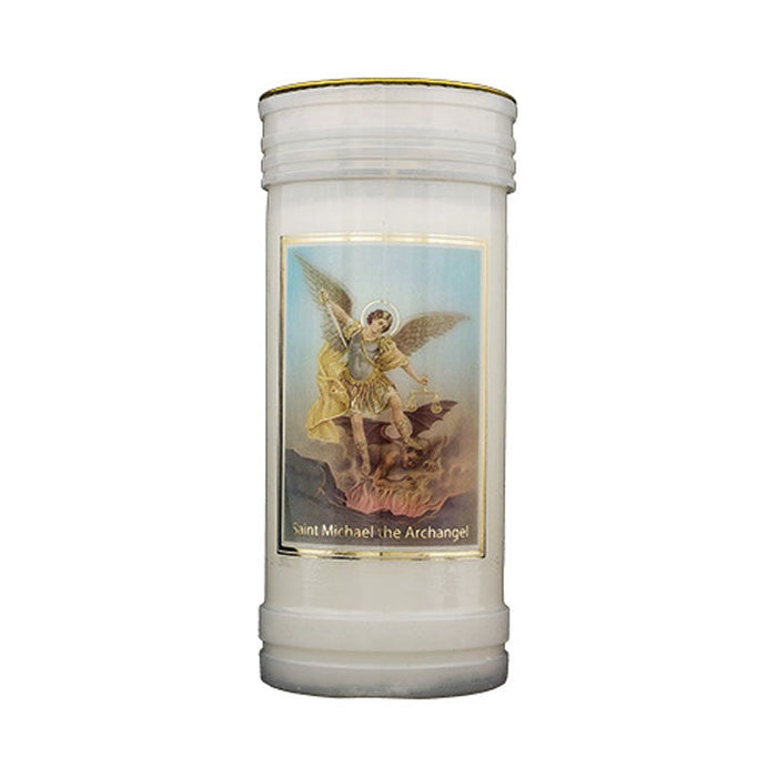 St Michael The Archangel Prayer Candle, Burning Time Approximately 72 Hours, Case of 24 Candles