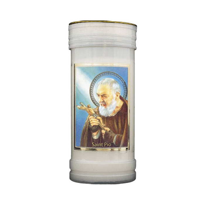 St Padre Pio Prayer Candle, Burning Time Approximately 72 Hours, Case of 24 Candles