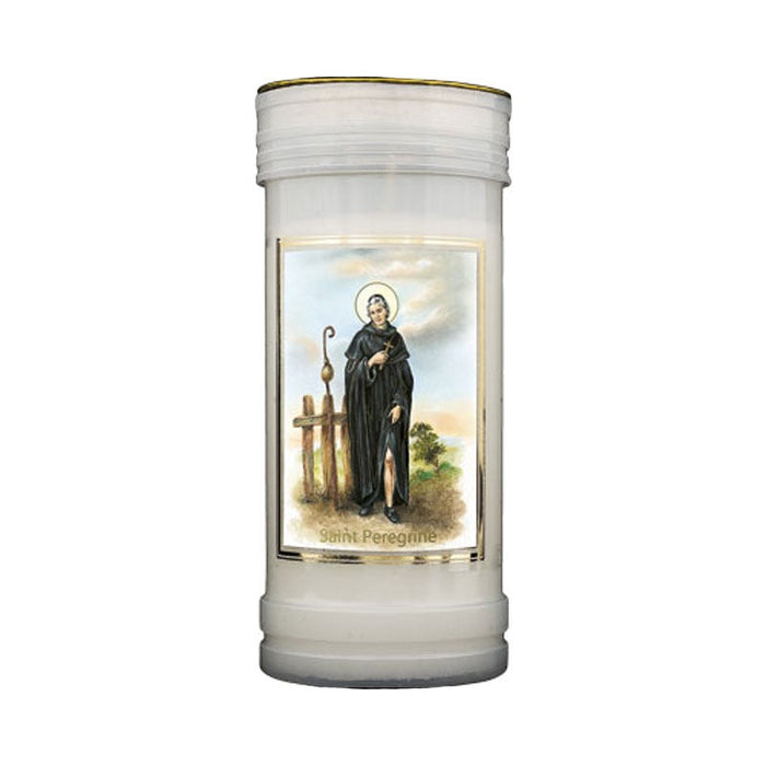 St Peregrine Prayer Candle, Burning Time Approximately 72 Hours, Case of 24 Candles