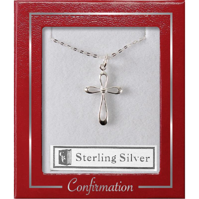 Sterling Silver Confirmation Cross - 26mm / 1 Inches High Complete With 18 Inch Chain