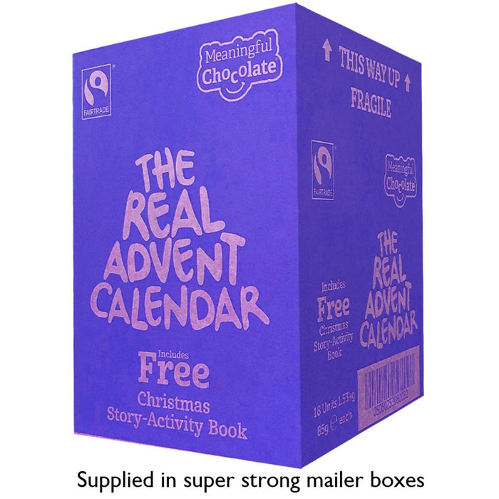 The Real Advent Calendar - School or Church Sized Pack 180 - With Fairtrade Chocolate's and a 24 Page Book, 2026 Edition