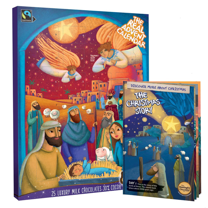 The Real Advent Calendar - With Fairtrade Chocolate's and a 24 Page Book 2026 Edition - PRE ORDER NOW Available End of September