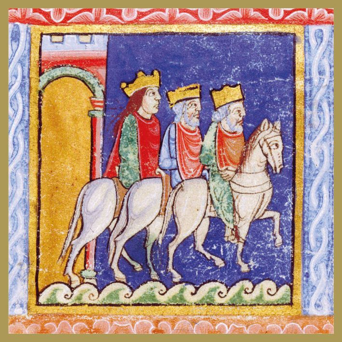 The Three Kings or Magi on Horseback - Christmas Masterpieces - Pack of 8 Square Christmas Cards