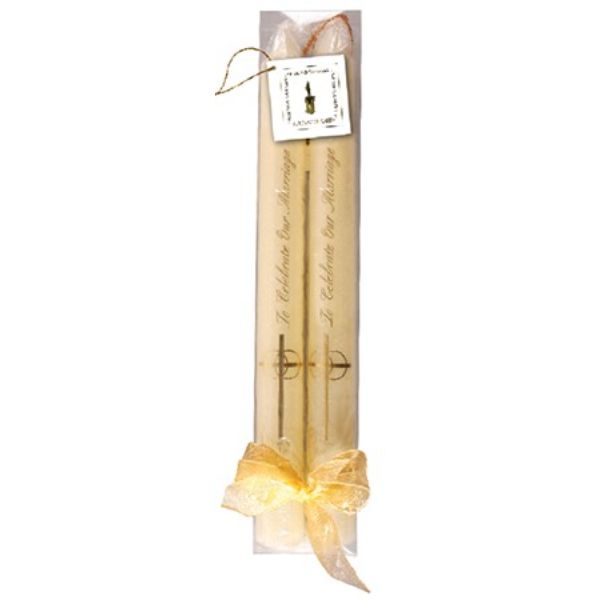 To Celebrate Our Marriage, Pair of Wedding Candles, 10 Inches High
