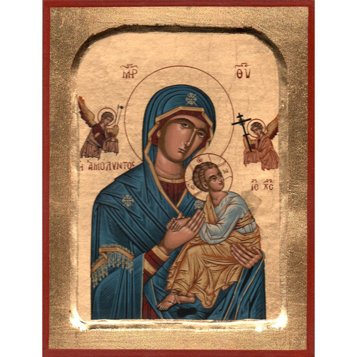 Virgin and Child of the Passion Handmade Recessed Icon, Available In 6 Sizes