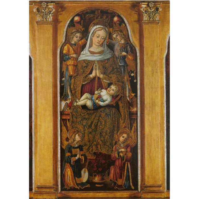 Virgin & Child Enthroned, Christmas Cards Pack of 10