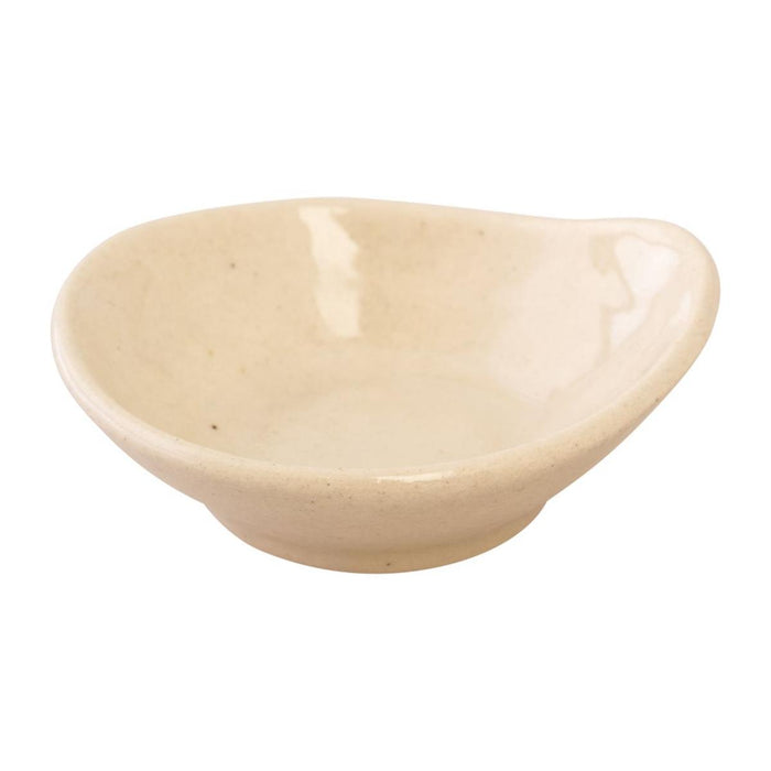 Incense Bowl, Handmade Glazed White Ceramic - Size 8.5cm / 3.25 Inches Diameter