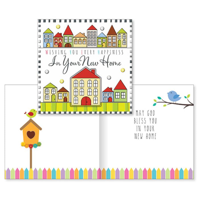 Wishing You Every Happiness In Your New Home, Hand Crafted Greetings Card