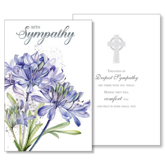 With Sympathy - Greetings Card With Prayer On The Inside