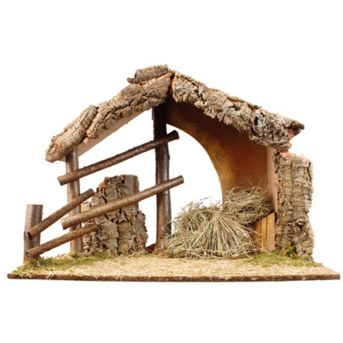 Wooden Nativity Crib Stable, 70cm / 27.5 Inches Wide