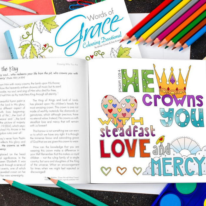 Words of Grace Colouring Devotional Journal, by Jacqui Grace & Dee Arrand