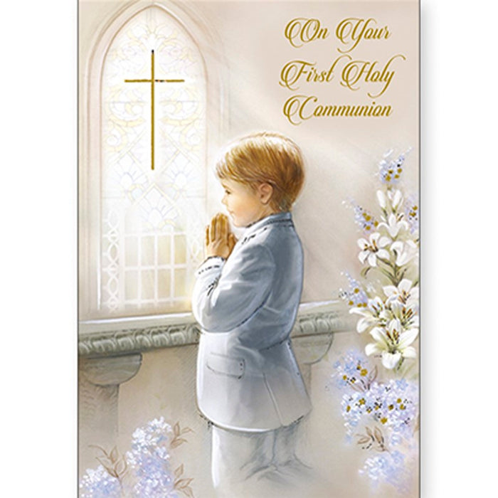 15% Off 1st Holy Communion Greetings Card Boy