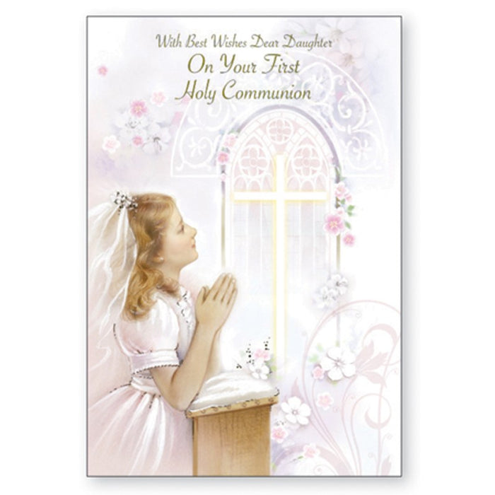 Communion Daughter First Holy Communion Cards For Girls Girl's Communion Card: Free