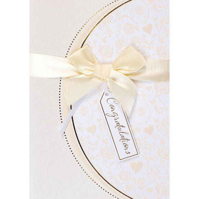 Congratulations Greetings Card, 3 Dimensional Design With Ribbon & Prayer On The Inside