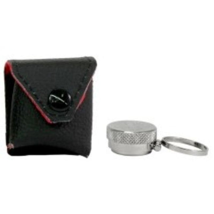 Single Holy Oil Stock, 25mm / 1 Inch Diameter With a Screw Top Lid and Finger Ring, Complete With Leather Case