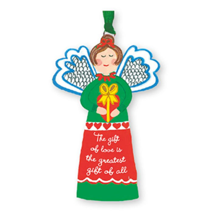 The Gift Of Love Is The Greatest Gift Of All, Angel 7.5cm / 3 Inches High With Hanging Ribbon