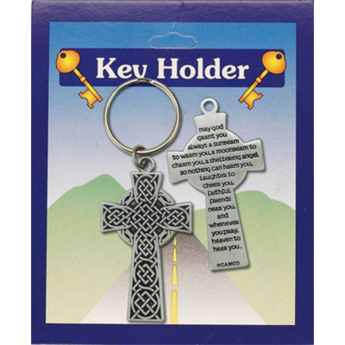 Celtic Cross Pewter Keyring