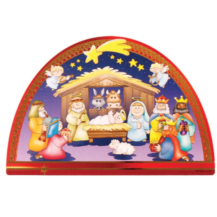 20% OFF Children's Nativity Plaque, For Hanging or Free Standing 18cm / 7 Inches Wide ONLY 1 X AVAILABLE