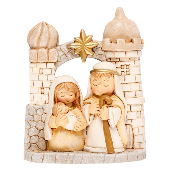 20% OFF Holy Family Nativity Crib Figures With Star, 8cm / 3 Inches High Handpainted Resin Cast Figurines