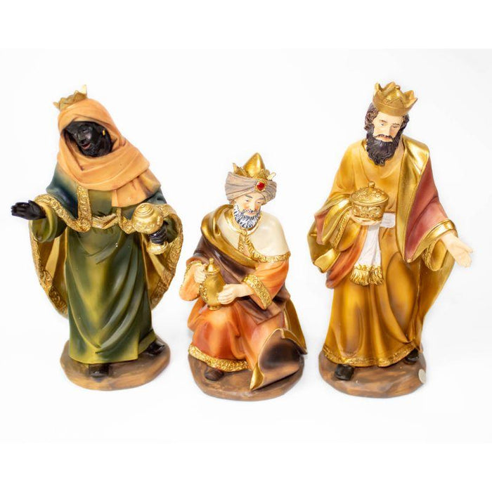 Nativity Crib Set, 11 Handpainted Resin Figures 20cm / 8 Inches High and 58cm / 23 Inches Wide Stable
