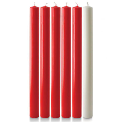 Advent Candles 12" x 1" Red and White