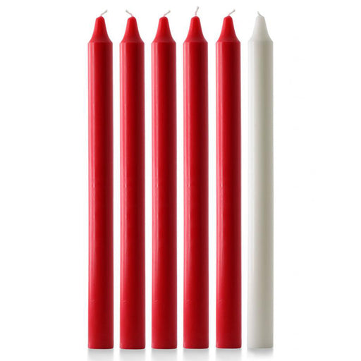 Advent Candles 15" x 1 1/8"  Red and White