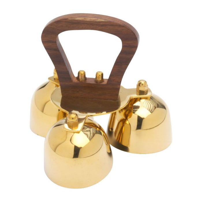 Altar Handbells 3 Chime, With Wooden Handle 15cm / 6 Inches Wide