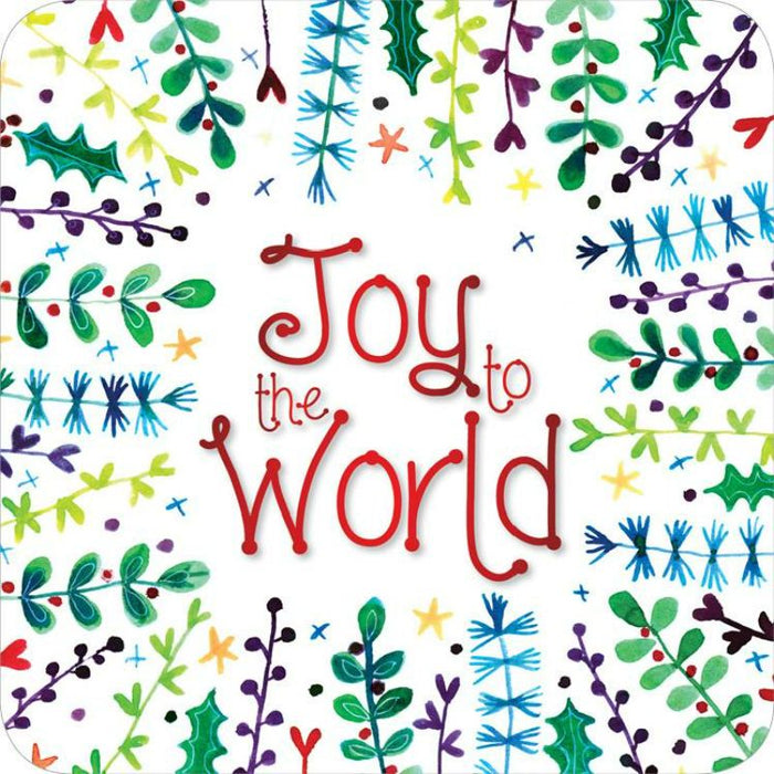 Joy To The World, Coaster Size 9.5cm / 3.75 Inches Square