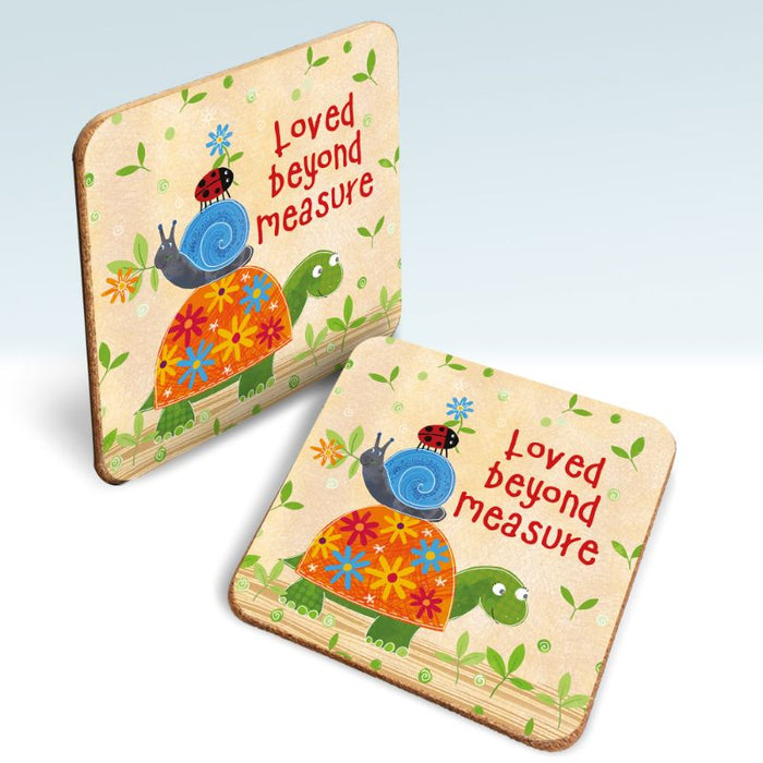 Loved Beyond Measure, Coaster 9.5cm / 3.75 Inches Square