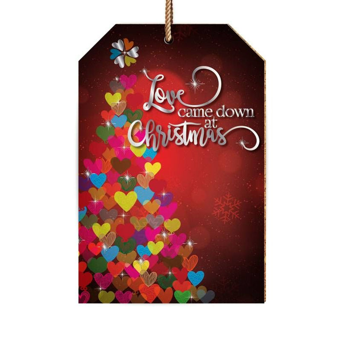Love Came Down At Christmas, Ceramic Christmas Decoration 15cm / 6 Inches High