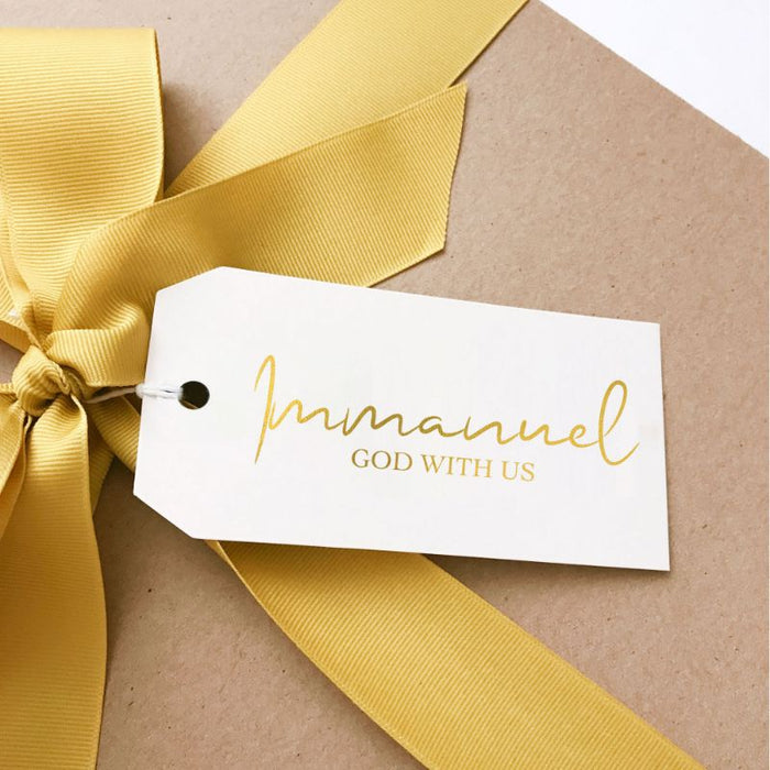 21% OFF Immanuel God With Us, Pack of 12 Christmas Gift Tags 8.5cm / 3.25 Inches High