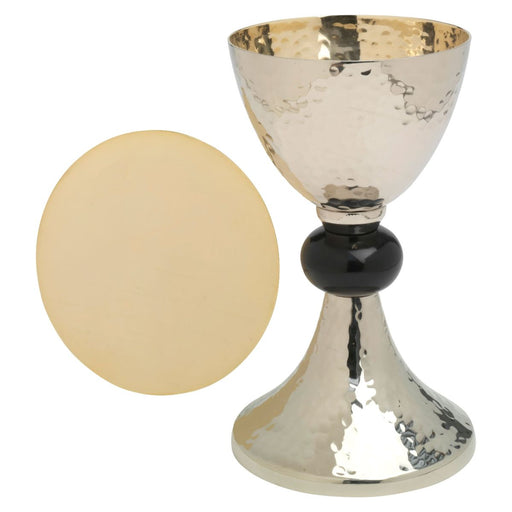 Church Supplies, Chalice and Paten Gold & Silver Nickel Plated 20cm high, Chalice Holds 14fl oz