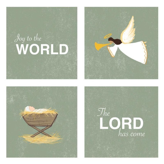 10% OFF Joy to the World The Lord Has Come, Pack of 10 Food Bank Charity Christmas Cards With Bible Verse Luke 2:13